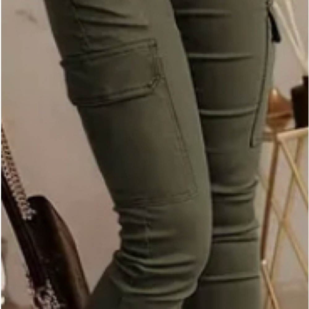 American Bazi Olive Skinny Cargo Pants